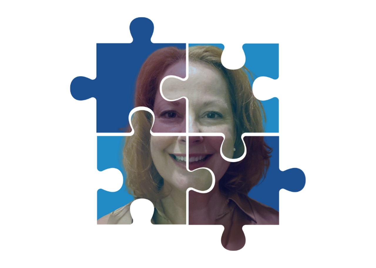 Woman with the missing piece of the puzzle